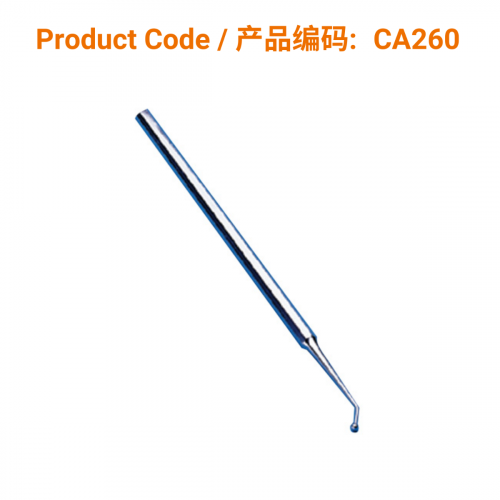 Stainless steel 6 mm Octagonal Handle, mirror finish, Probes with angled Tip , 14cm long