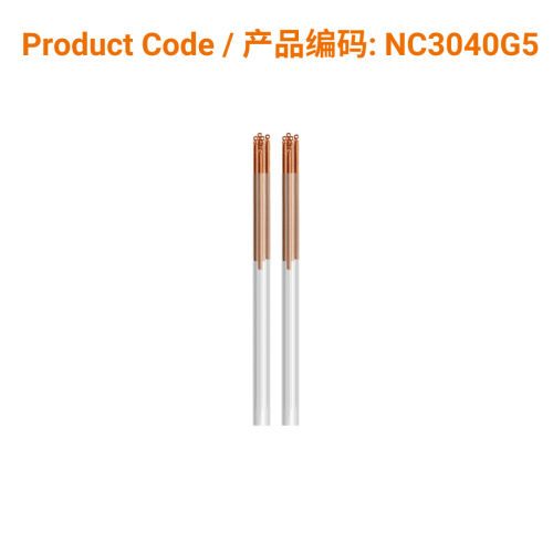 C-Type Copper Acupuncture Needle (5 in 1) 0.30 X 40mm</br>(铜柄5支/管-0.30 X 40mm)