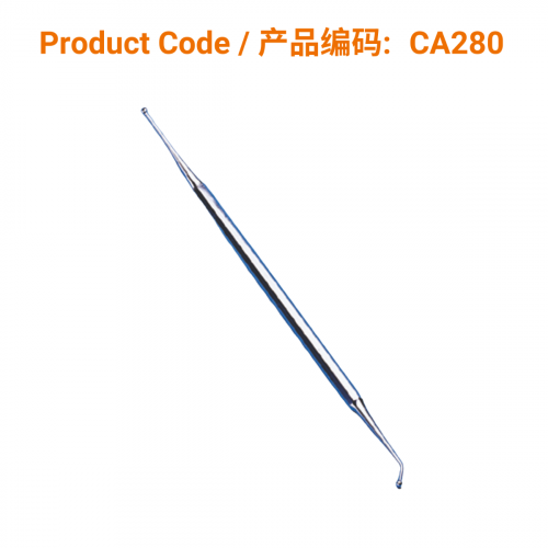 Stainless steel octagonal handle mirror-finish Probes with Dual Tip , Straight & angled