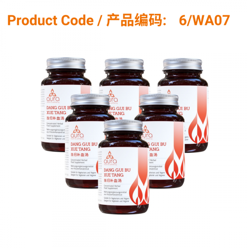 SAVE - Dang Gui Bu Xue Tang (当归补血汤) - Aura Herbs 600mg (6 x 60 tablets)