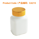 White Bottle (Gold Lid) {50x78}</br>白色药瓶(金盖-50×78mm)