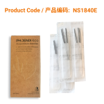 Eco package steel wire handle needle, 5 needles in one blister 0.18 x 40 mm, 100pcs/box</br>(环保包装不锈钢柄针-0.18 × 40 mm, 每泡罩5针, 100支/盒) 100 pcs/box