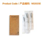 Eco package Steel wire handle needle, 0.20X25mm, 100pcs/box</br>(环保包装不锈钢柄针-0.20 × 25mm, 每泡罩5针, 100支/盒)