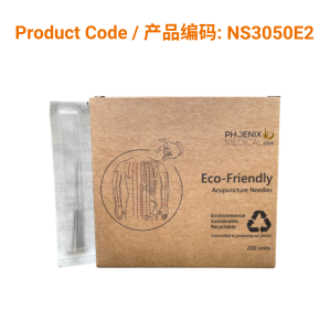 Steel wire handle needle, 5 needles in one blister 0.30 x 50mm</br>(钢丝柄针 (0.30 × 50mm, 每泡罩5针) 200 pcs/box