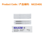 MAXIM Stainless Steel Handle Needle (with 10pcs guide tube) 不锈钢柄环保针0.25 x 40mm